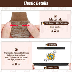 BEAUTYZOO calcetines talla mediana para ajuste cómodo en perros