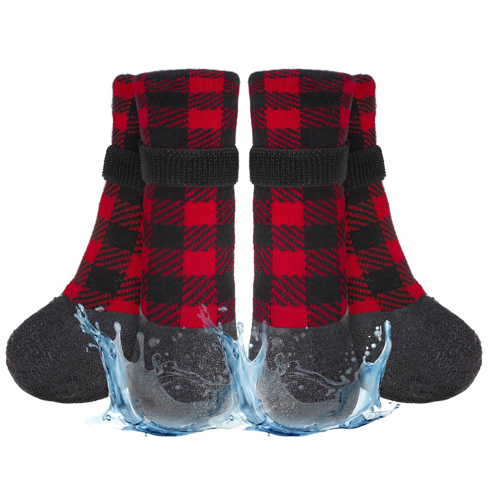 Calcetines para perro Beautyzoo impermeables protegen patas y evitan humedad en casa.