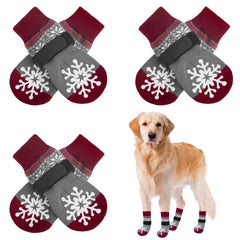 Calcetines antideslizantes BEAUTYZOO para perros, ideal para suelos resbaladizos.