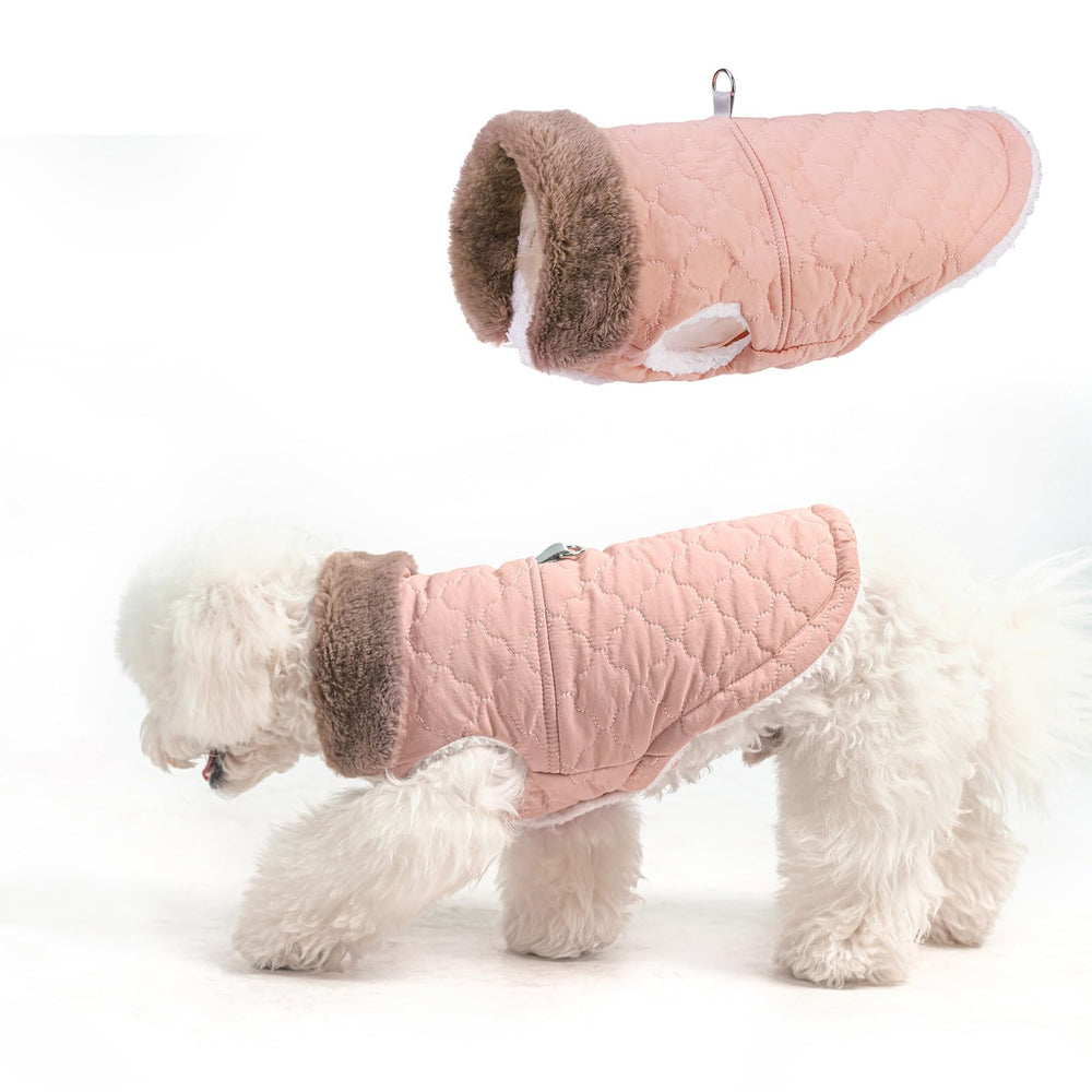 BEAUTYZOO capa invierno para perro con arnés integrado, ideal para paseos sin quitar ropa