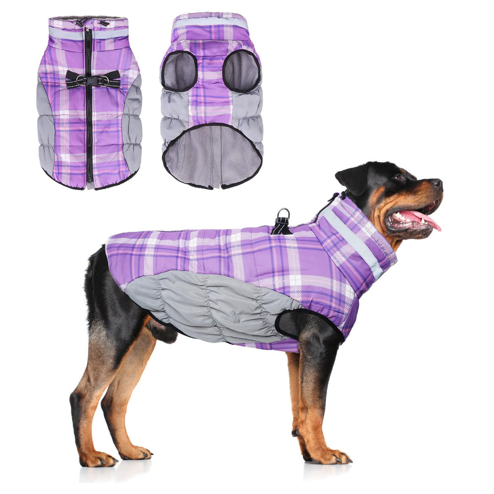 BEAUTYZOO chaleco-invierno-con-harness-reflectivo para paseos nocturnos más visibles