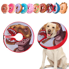 Collar inflable de BEAUTYZOO para perros con diseño rosquilla y soporte suave.
