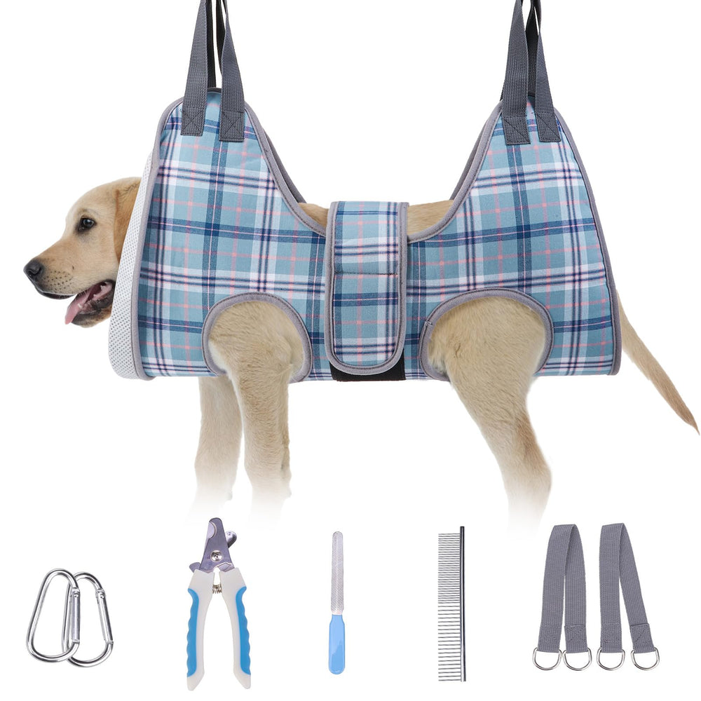 BEAUTYZOO hamaca de peluquería para perros facilita el manejo seguro durante el cuidado.