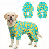 Pijama Beautyzoo para perro, enfoque frontal, perfecto para mantener el calor durante paseos.
