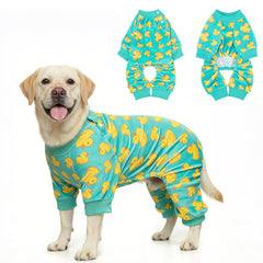 Pijama Beautyzoo para perro, enfoque frontal, perfecto para mantener el calor durante paseos.
