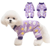 Pijama BEAUTYZOO para perro talla S, foco en dorso, mantiene caliente y cómodo.
