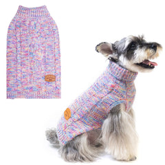 BEAUTYZOO suéter para perro pequeño con cuello alto y trenza, calor durante paseos.