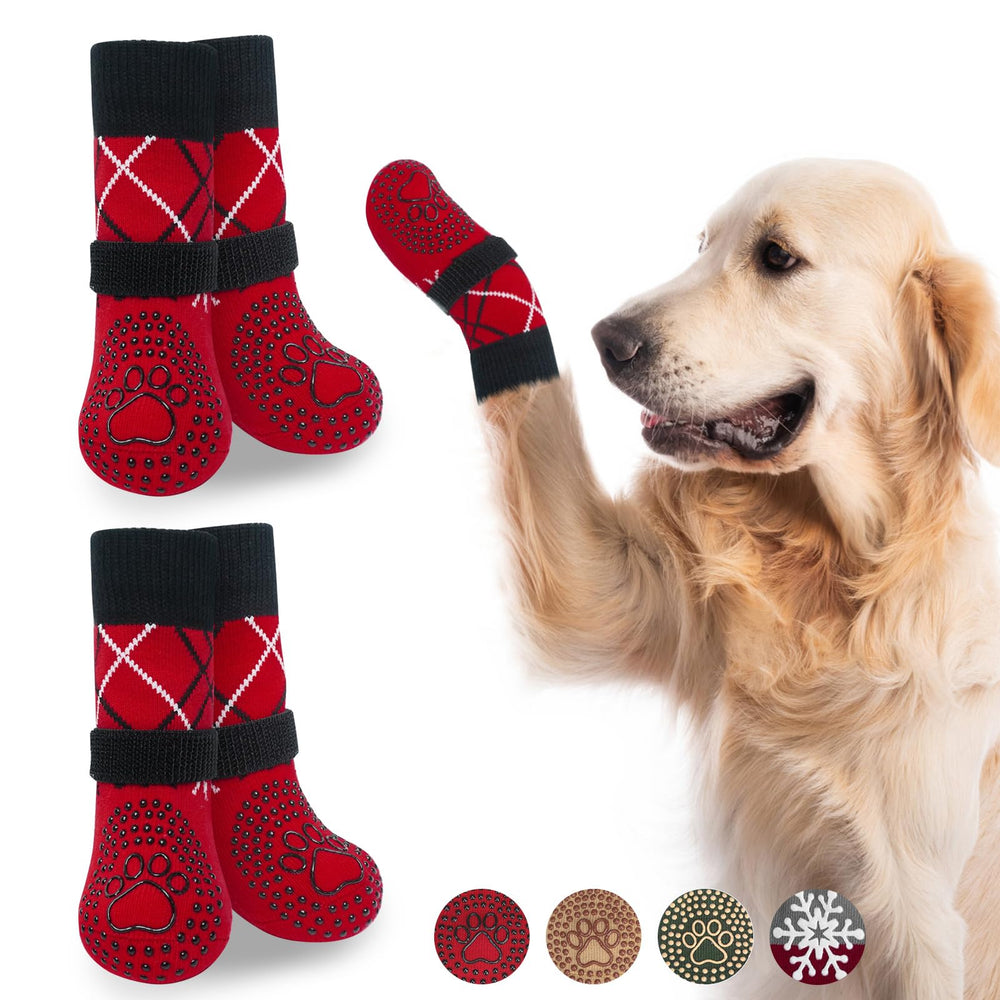 BEAUTYZOO zapatos antideslizantes para patas de perro con agarre seguro en suelos