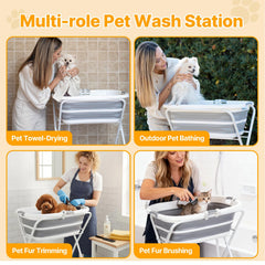 BEBEROAD PETS tamaño cómodo para mascotas pequeñas y medianas durante el baño.