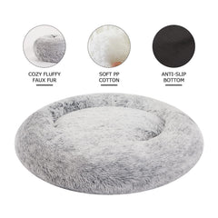 Bedfolks cama perro donut nido redondo ofrece soporte cuello