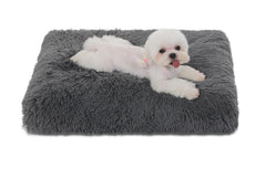 Bedfolks cama perro impermeable pelo falso, protege el relleno ante derrames.