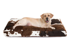Bedfolks cama para perro con estampado-vaca, suave y cálida para jaula