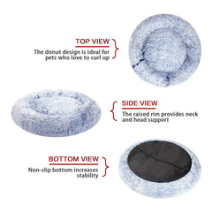 Bedfolks cama rosquilla con borde alto para soporte del cuello.