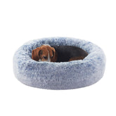 BedStill cama dona 33 pulgadas azul oscuro para perros medianos y grandes
