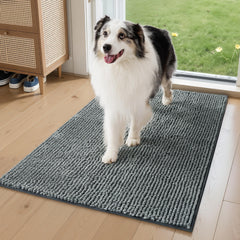 Bedsure alfombra de puerta para perros, patas mojadas, recoge humedad y suciedad.