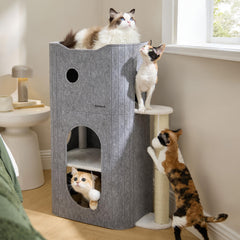 Bedsure bola blanda para gatos, foco en juego dinámico y persecución.