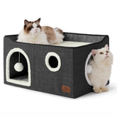Bedsure cama-cubo para gatos, interior amplio para siestas cómodas
