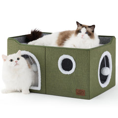 Bedsure cama cueva gatos vista-general de espacio amplio para siestas
