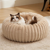 Bedsure Cama Donut para Gatos Interiores, refugio cómodo para siestas tranquilas