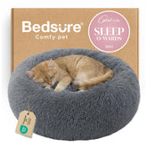 Bedsure cama gato calma circular: espacio cómodo y envolvente para descansar.