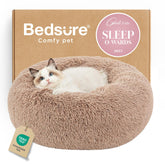 Bedsure cama gato: diseño redondo tipo dona para descanso envolvente