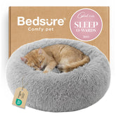 Bedsure cama para gatos, forma redonda y 20 pulgadas, descanso suave.
