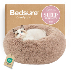 Bedsure cama gato: diseño redondo tipo dona para descanso envolvente