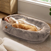 Bedsure cama humana para perro grande 71x44 con espuma ortopédica para descanso cómodo