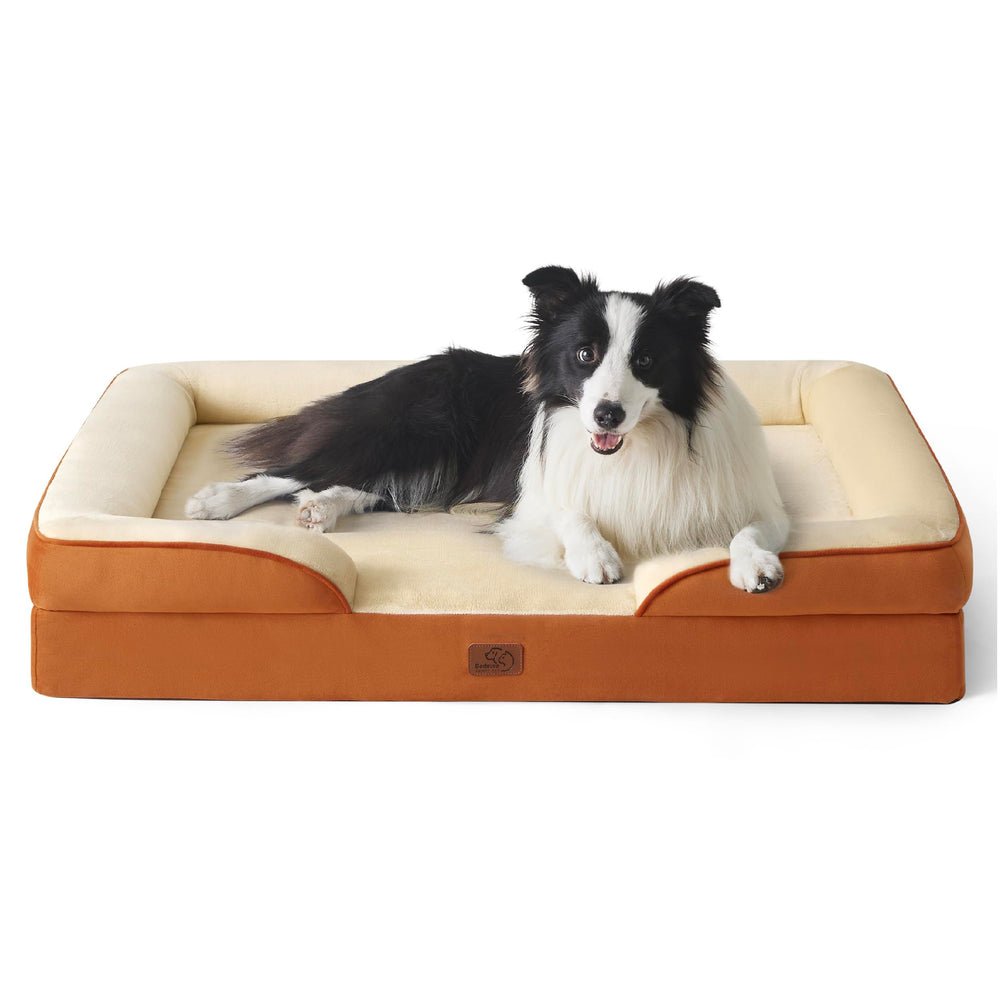 Bedsure cama ortopédica para perros grandes, soporte cómodo para descanso