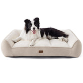 Bedsure cama ortopédica para perros grandes con cobertura impermeable, fácil de limpiar.