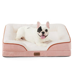 Bedsure cama ortopédica para perros medianos con soporte cómodo para dormir toda la noche.