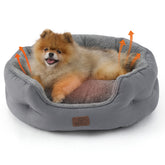 Bedsure cama para perro auto-calentamiento redonda, calor agradable para dormir.