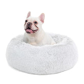 Bedsure cama para perros calmante, diseño donut de 30 pulgadas para descanso seguro.