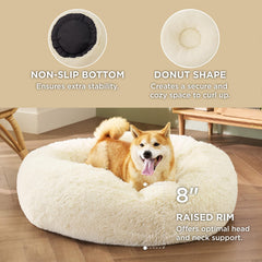 Bedsure, cama dona borde elevado, brinda soporte para la cabeza durante las siestas.