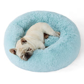 Bedsure cama-perro-donut azul, confort envolvente para dormir