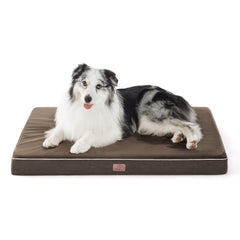 Bedsure cama para perro con espuma de memoria de doble capa para soporte.