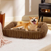 Bedsure cama para perro grande con borde elevado para apoyar la cabeza.