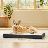 Bedsure cama para perro grande con caja ortopédica, soporte de articulaciones y descanso cómodo.
