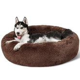 Bedsure cama para perros grandes donut lavable; limpieza rápida.