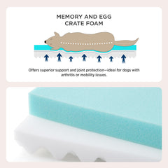 Bedsure cama con espuma memory para perros grandes, apoyo adaptable.