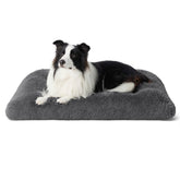 Bedsure cama para perro grande en jaula 35x23 gris oscuro, descanso suave y estable