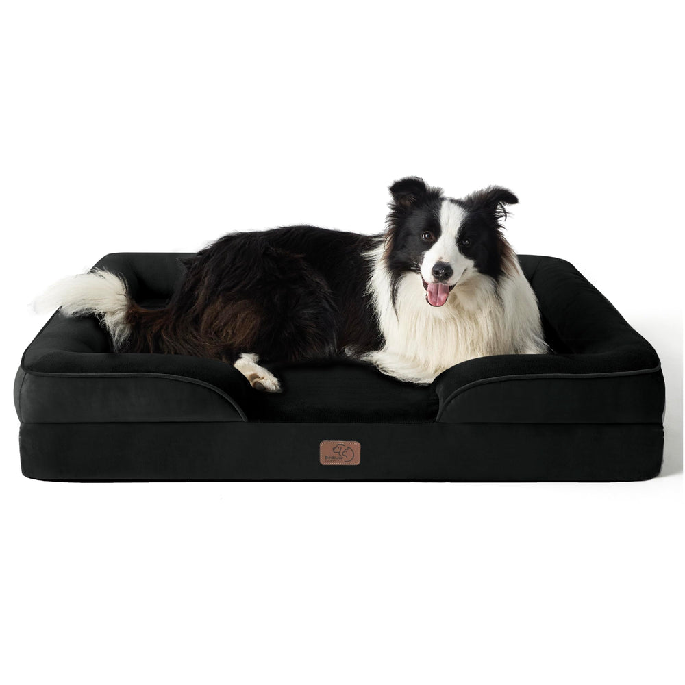 Bedsure cama ortopédica para perros grandes con espuma; soporte estable para dormir