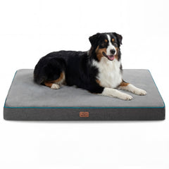 Bedsure cama para perro con espuma de memoria en jaula, soporte cómodo para articulaciones.