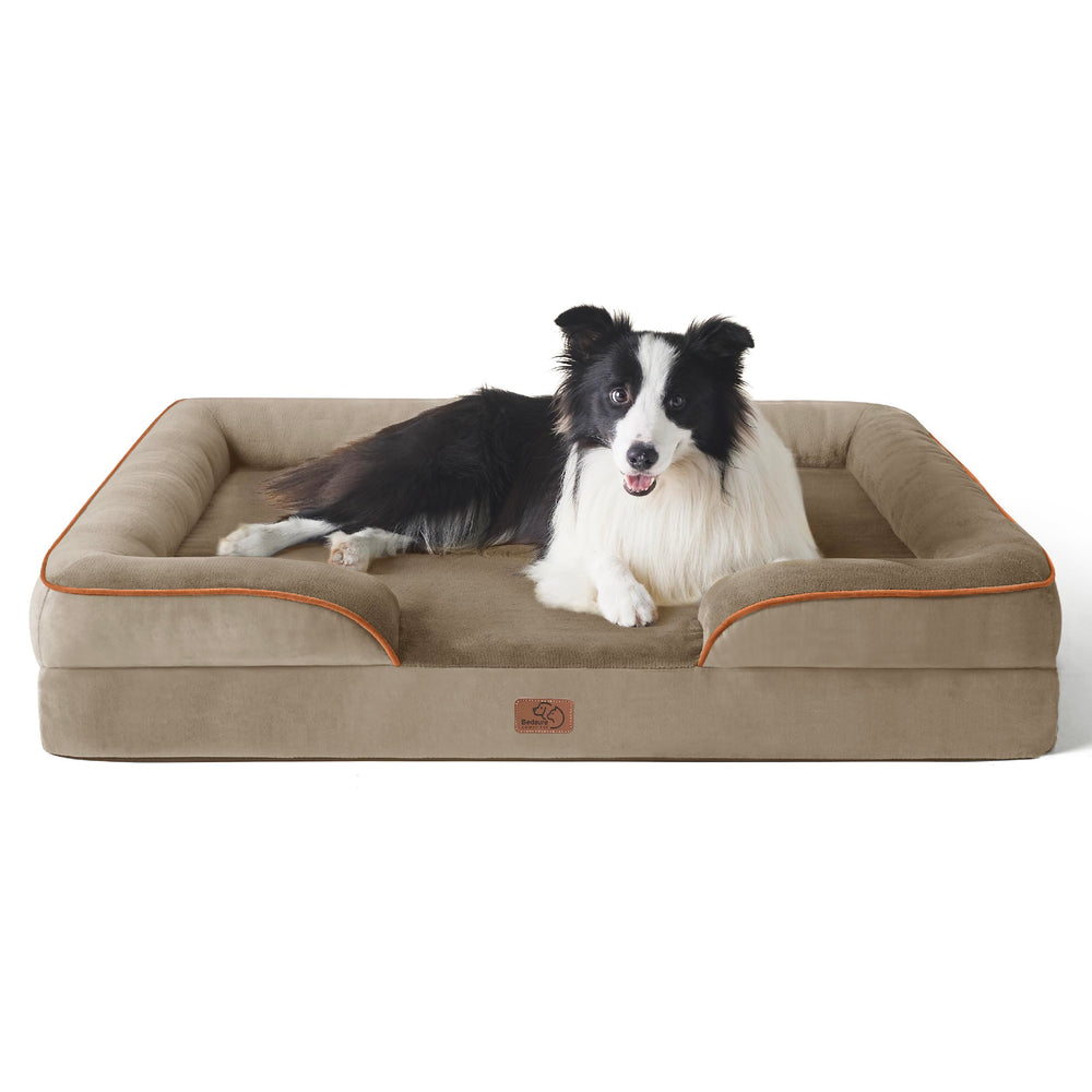 Bedsure cama ortopédica para perro grande con soporte cómodo para dormir