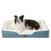 Bedsure cama ortopédica para perros grandes, vista frontal, diseño ergonómico.