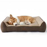 Bedsure cama ortopédica para perro mediano con funda impermeable para limpieza rápida.