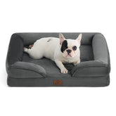 Bedsure cama perro ortopedica mediana vista superior muestra soporte estable para dormir