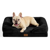 Bedsure cama ortopédica para perros, vista superior que favorece apoyo articular.