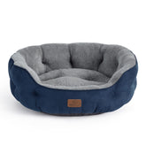Bedsure cama para perro pequeño, vista de la forma redonda, descanso cómodo