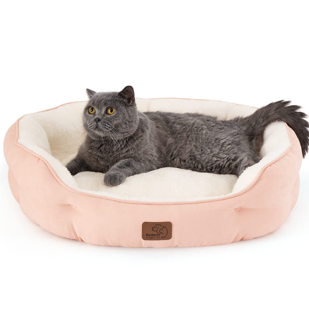 Bedsure cama para perros pequeños, superficie sherpa suave para descanso cómodo.